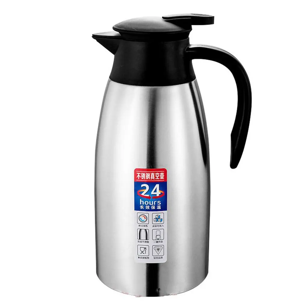 

2L Vacuum Double Insulation Coffee Pot European Style Home Hotel Kettle Cafetiere Latte Kettle 20-Hour Heat Preservation