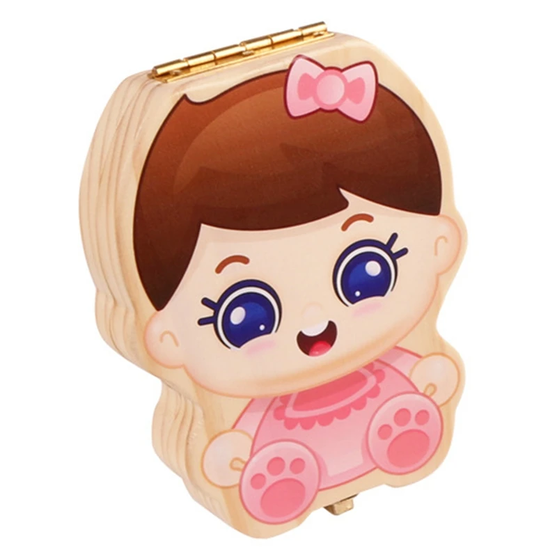 

Baby Tooth Box Kids Organizer Milk Teeth Wooden Storage Baby Teeth Box For Boy Girl Save Teeth Umbilical Cord Lanugo