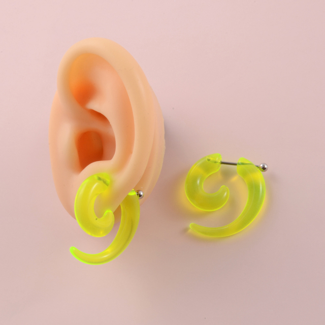 Acrylic Spiral Ear Taper Fake Ear Stretcher Expanders Gauge Earlobe Earring Piercing Body Jewelry Tunnel And Plugs