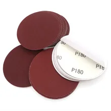 5-дюймовый красный песок резинки наждачная бумага 125 мм круглые тарелки сухая пескоструйная сухой шлифовки и полировки клей Стикеры наждачная бумага
