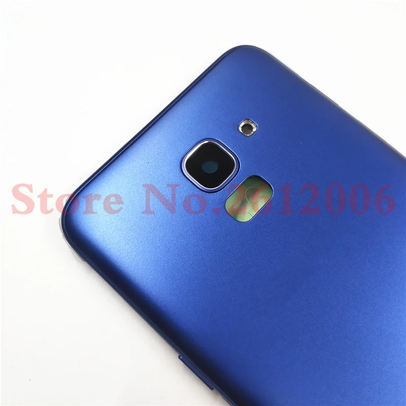10 шт. корпус для samsung Galaxy J6 J8 J2018 J600 J600F J800 задняя крышка батарейный отсек с боковой кнопкой ключа+ объектив камеры+ логотип