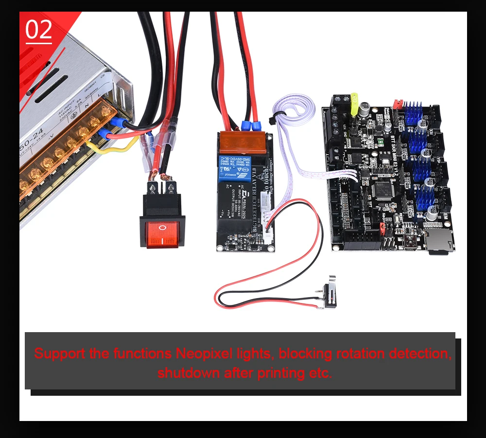 BIGTREETECH SKR MINI E3 V1.2 Motherboard Integrated TMC2209 UART 32Bit for Ender3 3D Printer Control Board RGB Panel VS SKR V1.3