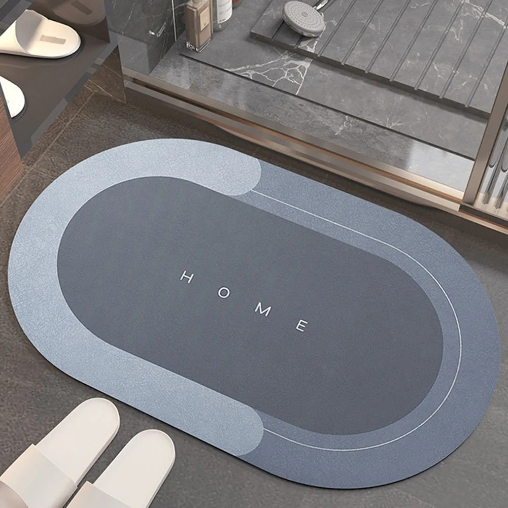 Super Absorbent Floor Mat Quick Drying Bathroom Carpet Kitchen Oil-proof Napa Skin Bath Modern Simple Non-Slip Mats | Дом и сад