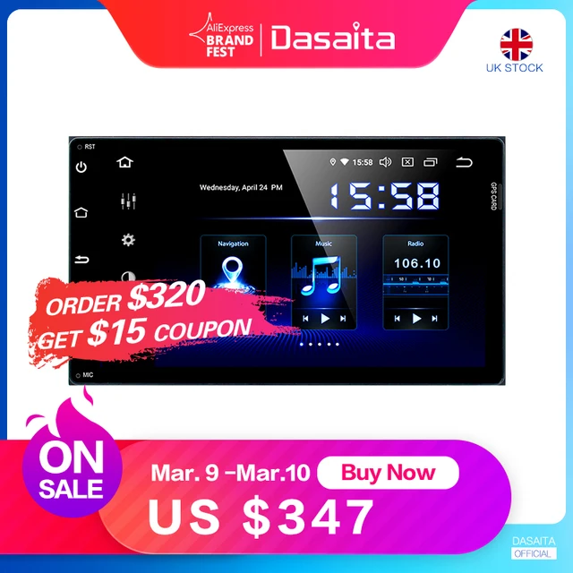 $US $368.20 Dasaita 2 Din Autoradio Car Android 9.0 for Toyota Corolla Auris Fortuner 2017 Car Stereo Multimedi