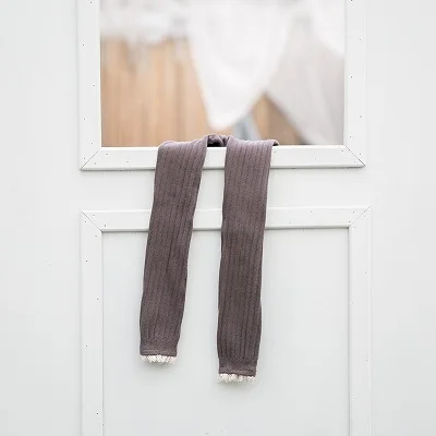 grey В продаже! Модные леггинсы для маленьких девочек; колготки для малышей; Хлопок; зима-осень - Цвет: grey
