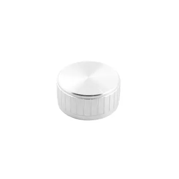 

uxcell 40mm x 18mm Volume Control Nonslip Silver Tone Aluminum Rotary Potentiometer Knob for 6mm Dia Knurled Shaft