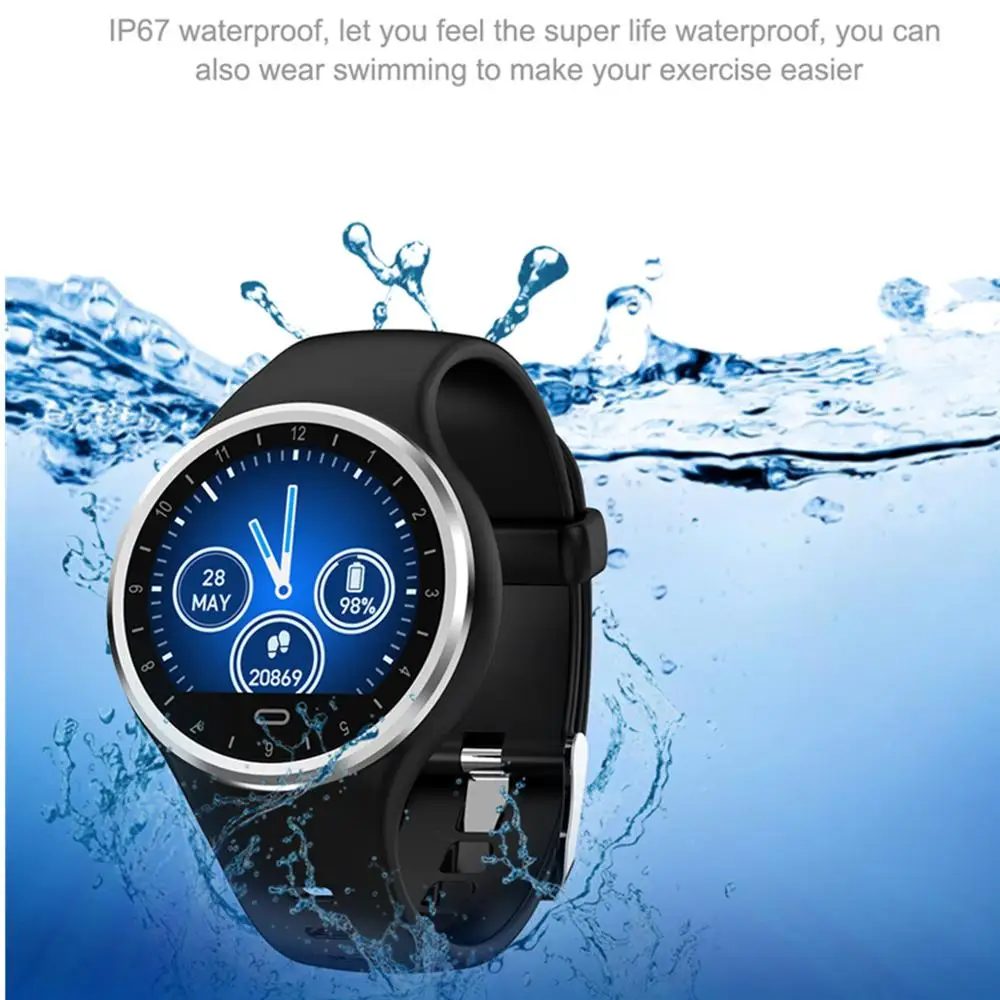 

M8 Round Dial Heart Rate Blood Pressure Monitor Fitness Sports Smart Bracelet Round Dial Heart Rate Blood Pressure