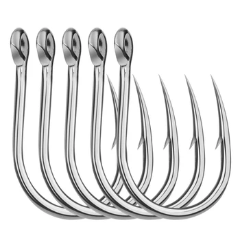 

5-10Pcs Sea Fishing Hooks Stainless Steel 1/0#-13/0# Fishhook Fly Jig Barbed Big Circle Carp Hook Bass Catfish Fish Hook Tackle
