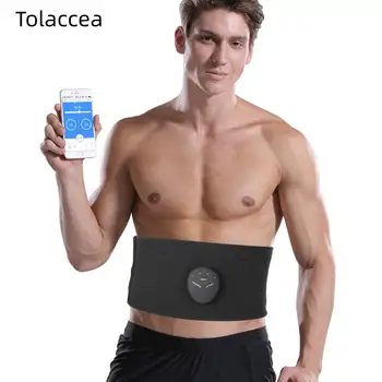 

New Abdominal Trainer Electric Vibration Wireless Muscle Stimulator Body Slimming Belt Fitness EMS Massager Weight Loss Fat Burn