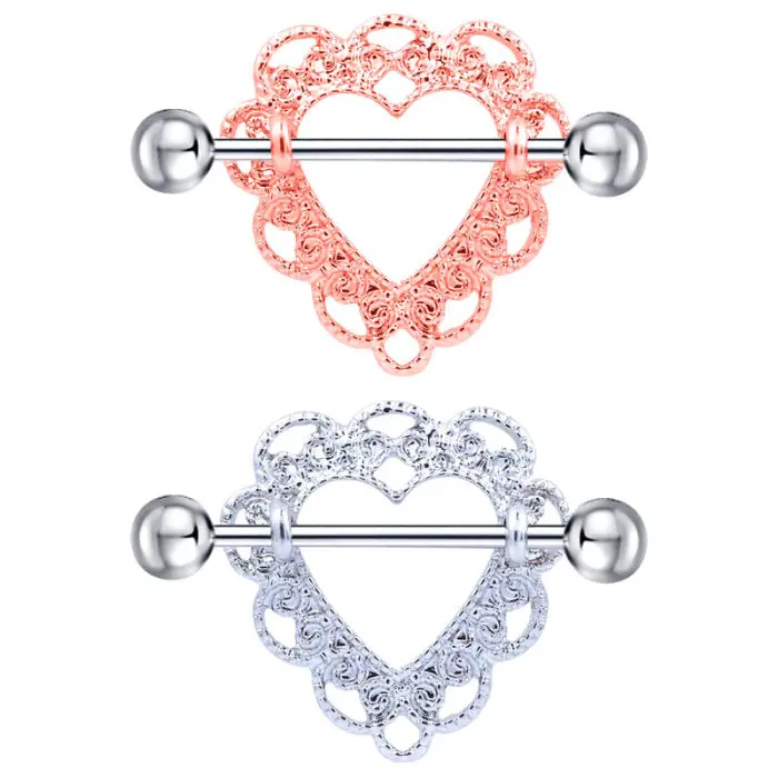 Новинка, 1 пара, сексуальные Кристальные кольца с сердечками, соска, кольцо для соска Пирсинг в форме гантели, ювелирные изделия MV66
