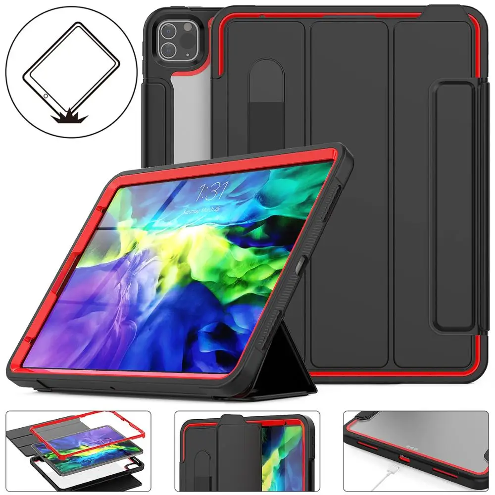 

Transparent Back for iPad Pro 11 case 2020 Auto Sleep&Wake Up Protective Cover with Pencil Holder for ipad pro 2020 Smart Cover