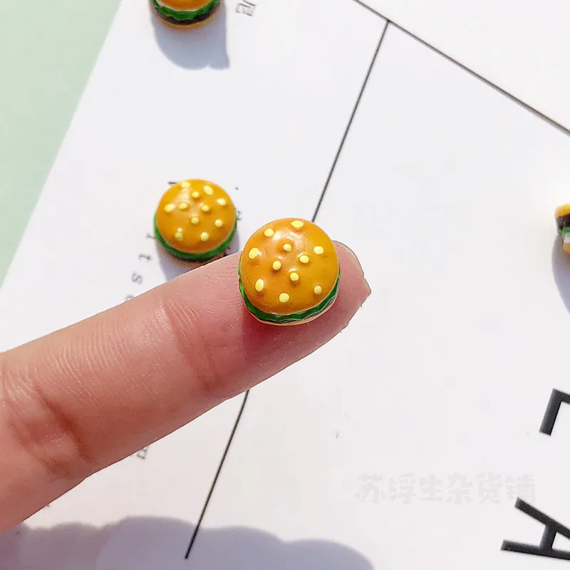 10 шт./компл. 1:12 гамбургер смолы Kawaii DIY ремесло украшения миниатюрные поддельные еда для кукольного домика Декор аксессуар кухня гостиная