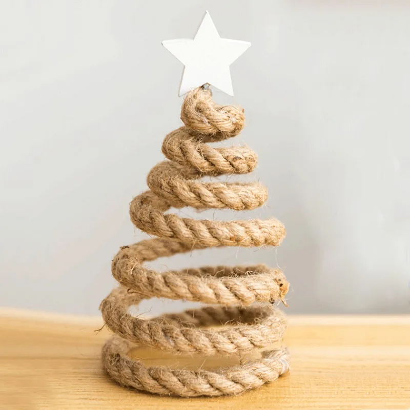 Настольные праздничные вечерние принадлежности деревянные маленькие декоративные в форме рождественской ёлки рождественские украшения небольшое украшение для рабочего стола