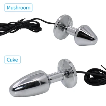 Electric Shock Anal Plug Stimulator Stainless Steel Butt Plug Balls Electro Sex Toys Men Prostate Massage Estim Buttplug 4