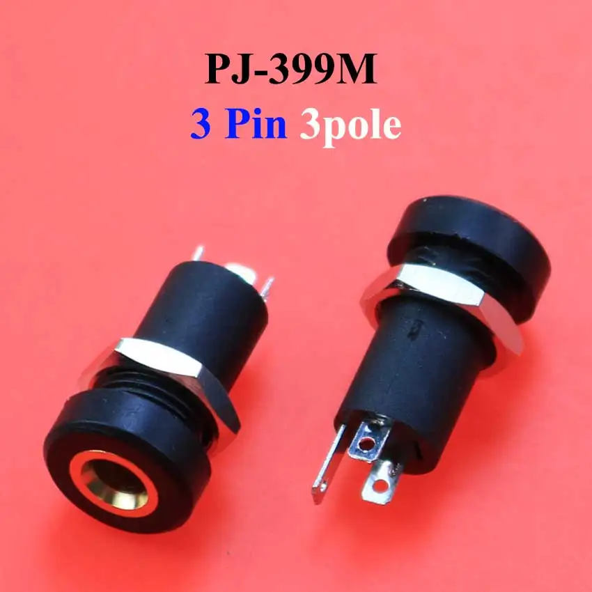 1PCS PJ-392 A 3640 399 341 342M 301 376 324 325 3.5mm Stereo Female Socket Jack W/ Screw 3.5 Audio Video Headphone Connector