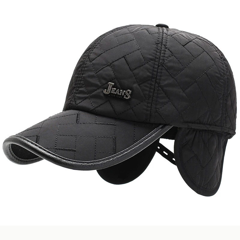 HT2622 Мужская Зимняя кепка регулируемая мужская бейсбольная Кепка толстые теплые мужские ушные лоскуты папа кепка спортивная ушанка Кепка s Для Мужская бейсболка для мужчин