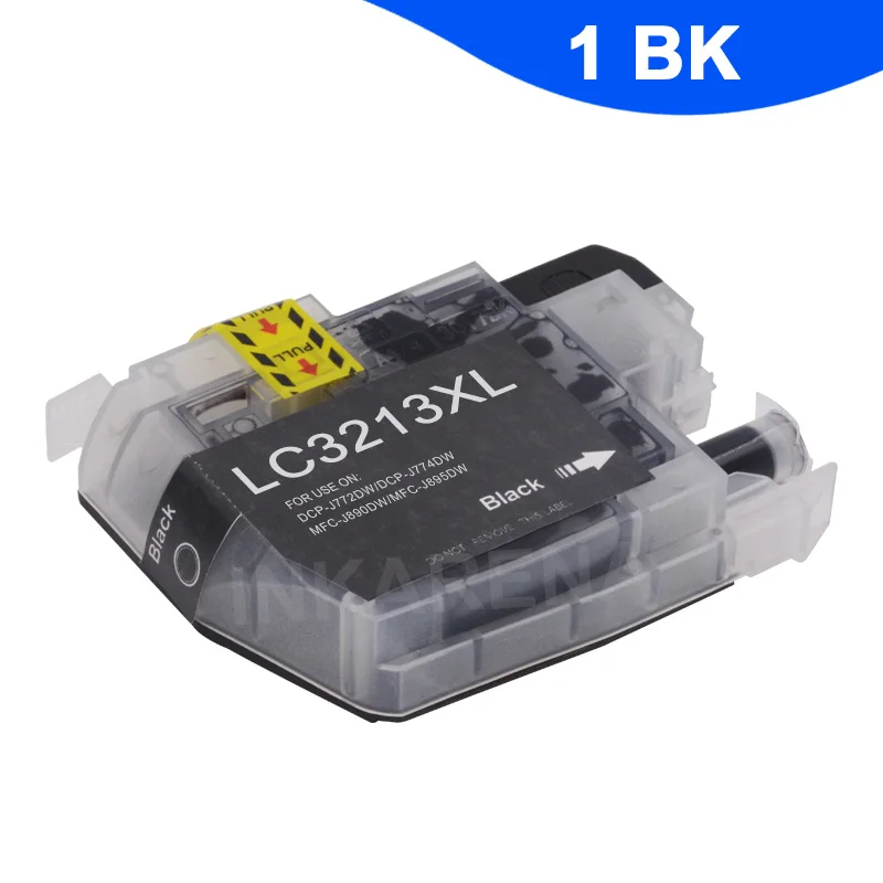 INKARENA LC3213 XL чернильный картридж для принтера 4 цвета для Brother DCP-J772DW DCP-J774DW MFC-J890DW MFC-J895DW - Цвет: BK