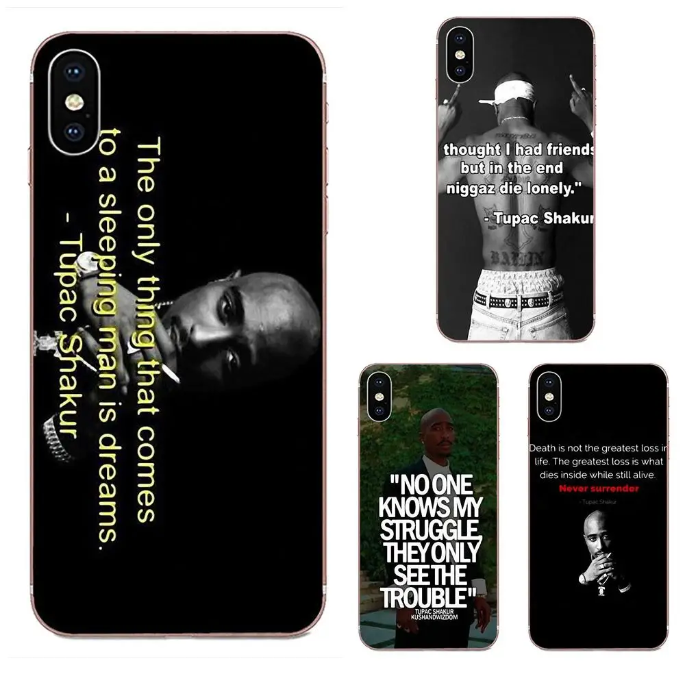 Tupac Shakur 2pac Quotes Poster Soft Case Mobile For Xiaomi Redmi Note 2 3 3S 4 4A 4X 5 5A 6 6A Pro Plus | Мобильные телефоны и