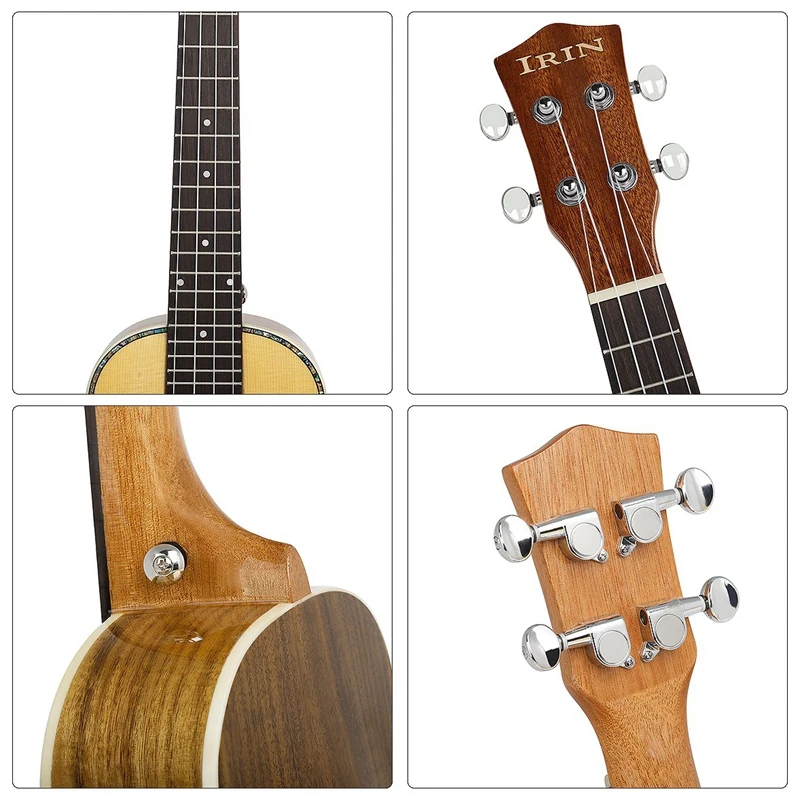 IRIN концертный набор укулеле 23 дюйма ель деревянная акустическая Ukelele спроектированная деревянная гриф шеи Гавайи 4 струны гитары ra