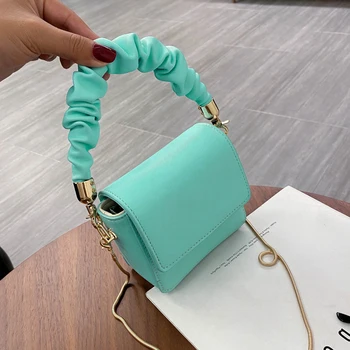 

Mini Square Tote bag 2020 New High-quality PU Leather Women's Designer Handbag Chain Shoulder Messenger Bag Travel Purses