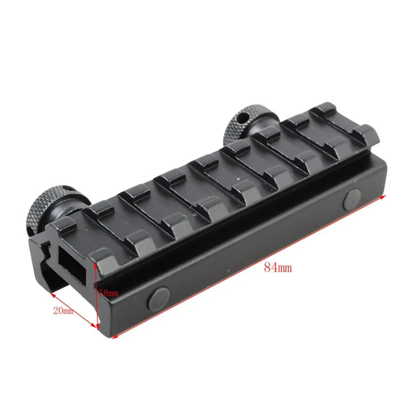 1/2" AR Flat-Top High 8 Slot Riser Base Picatinny Rail Weaver 20mm Mount