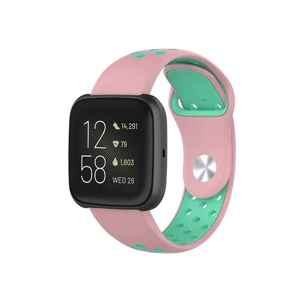 Двухцветный силиконовый ремешок для часов для Fitbit Versa 2 спортивный ремешок для fitbit versa lite/versa браслеты 10 цветов