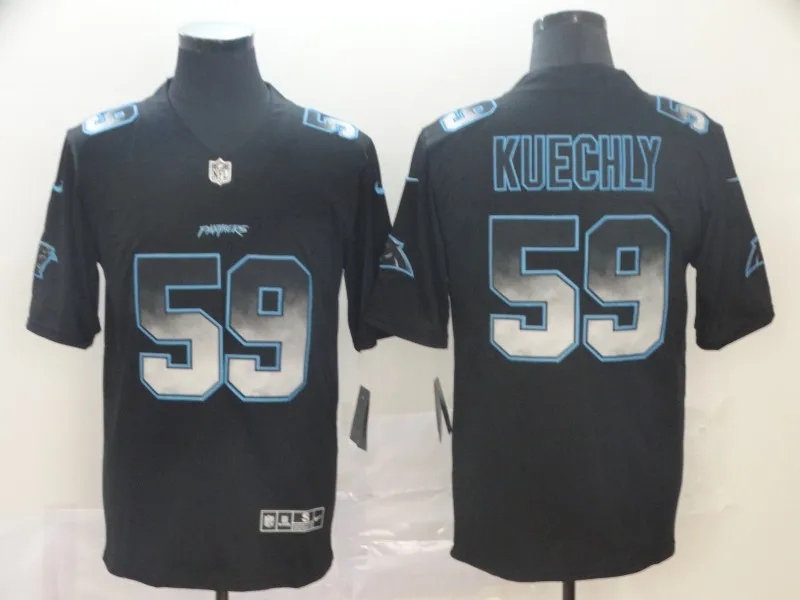 Мужчины Carolina 59 Luke Kuechly Panthers Jersey - Цвет: 1
