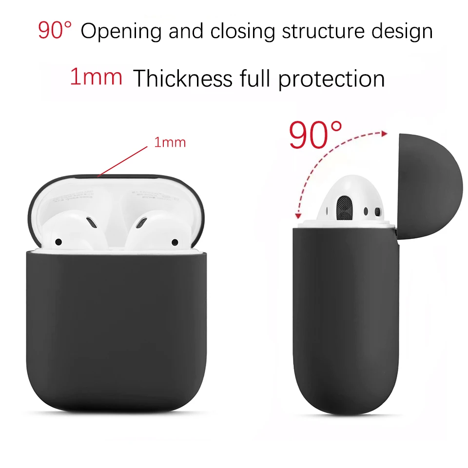 Soft Silicone Cases For Apple Airpods 1/2 Protective Case Bluetooth Wireless Earphone Cover For Apple air pods Charging Box Bags