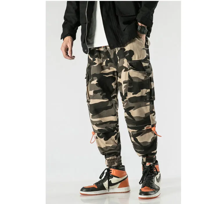 LAPPSTER-Youth Comouflage Cargo pants комбинезоны мужские мешковатые камуфляжные шаровары Лоскутная корейская мода бегунов спортивные штаны