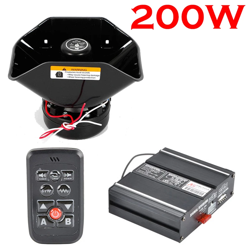 200W 8 звуковая Автомобильная колонка и Предупреждение ющая сигнализация
