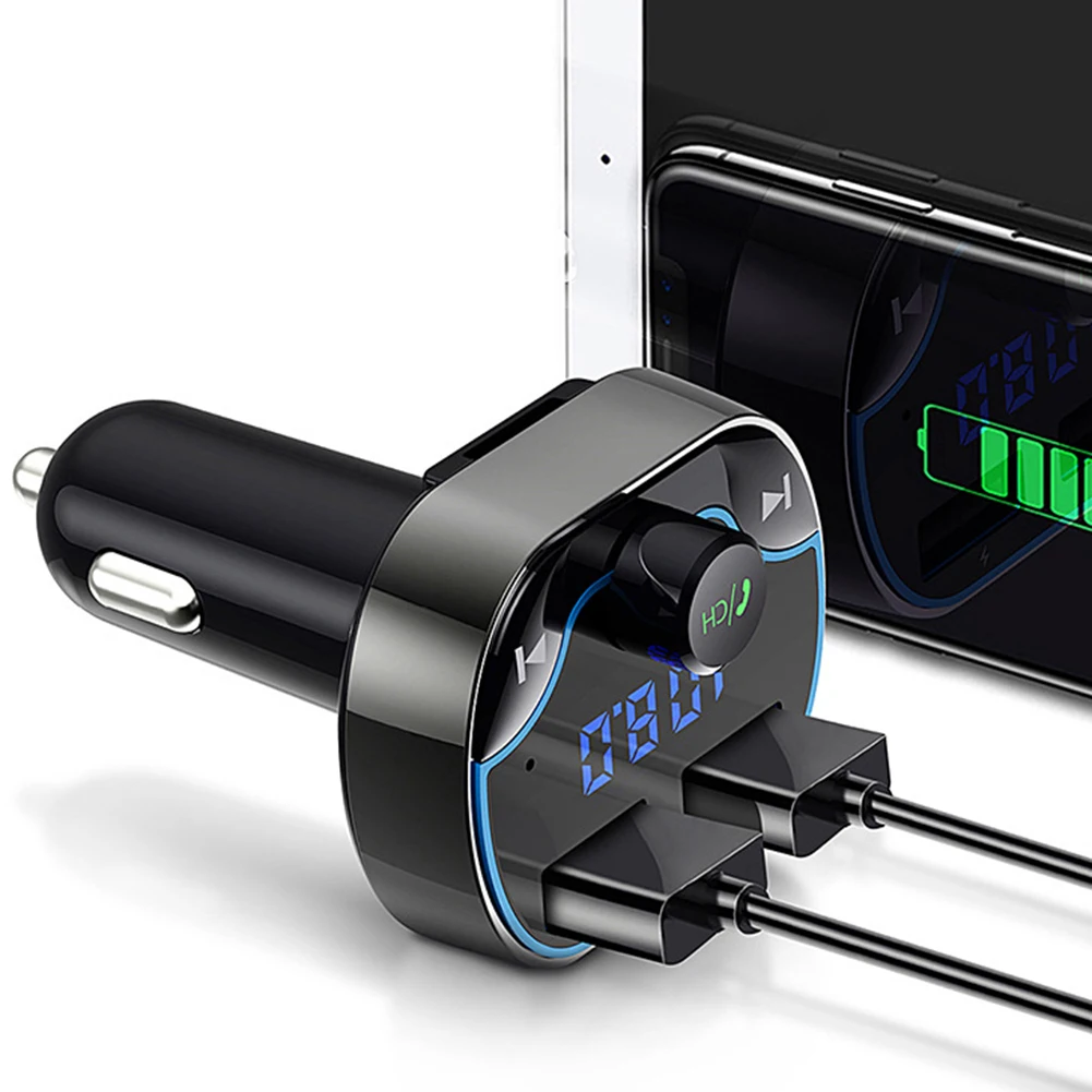 Два usb-порта Bluetooth громкой связи Автомобильный MP3-плеер телефон зарядное устройство fm-передатчик