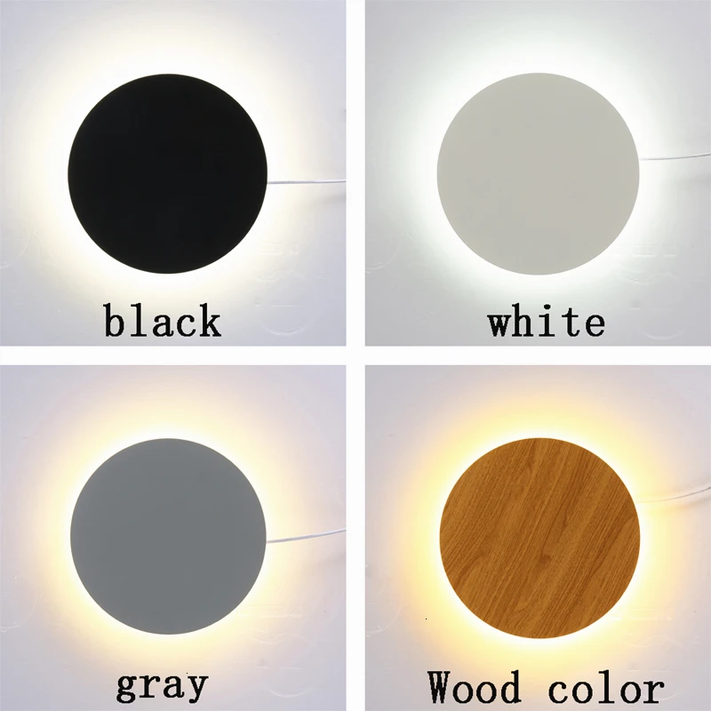 LED Indoor Wall Lamp Living Room Decoration Wall Light Home Lighting Fixture Loft Stair Light Round Aluminum Sconce AC85-265V (5)