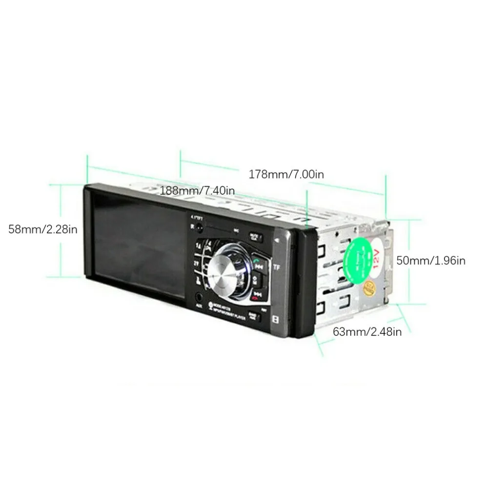 4," в-тире аудио Автомобиль HD Радио стерео беспроводной MP4 плеер 1 DIN AUX 2 USB FM USB AUX FM AM радио Универсальный
