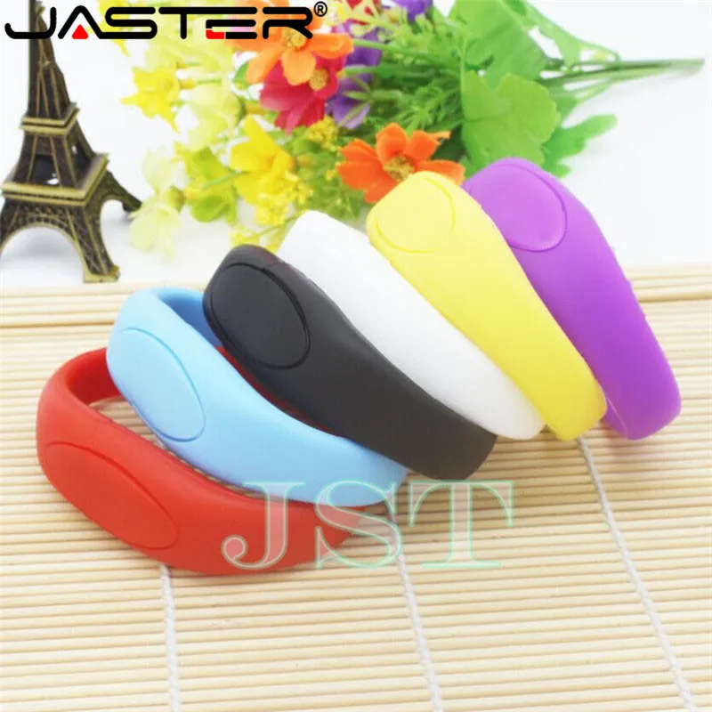 Флешка браслет JASTER Lucky silicone 8 ГБ 16 32 64 Usb флеш накопитель подарок на день рождения