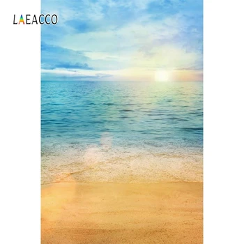 

Laeacco Sea Sun Rise Nature Scene Photographic Background Portrait Summer Party Photography Backdrop For Photo Studio Photophone