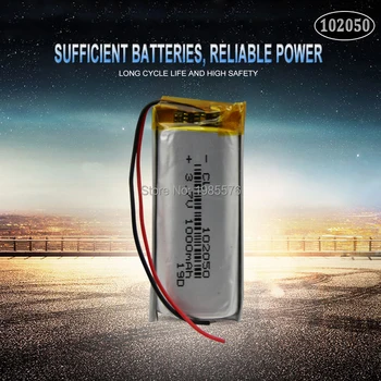 

1000mAh 3.7V 102050 Lithium Polymer Li-Po li ion Rechargeable Battery For MP5 GPS DVD tablet Bluetooth camera Lipo cell