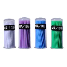 100 шт Одноразовые микро ресницы удлиненная щетка прочные индивидуальные Аппликаторы тушь для ресниц инструменты удаления тампоны макияж чистящие тампоны