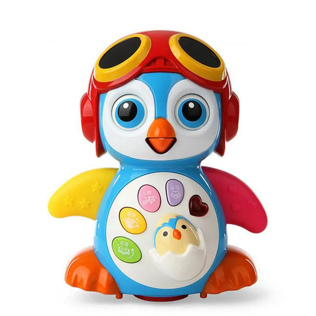 

Baby Toys Lovely Smart Swing Dancing Penguin Early EQ Education Music and Learning Walking Singing Flashing LED Lights