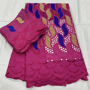 

Swiss Voile Lace Embroidered 2020 African Lace Fabric Beaded Swiss Voile 100% Cotton Lace Fabric For Clothes 4L030426