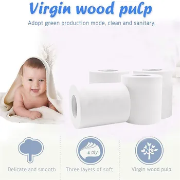 

Soft Professional Series Premium 4-Ply Toilet Paper Bathroom Kitchen Household Living Room Toilet Tissue indoor Roll Tissues Nap