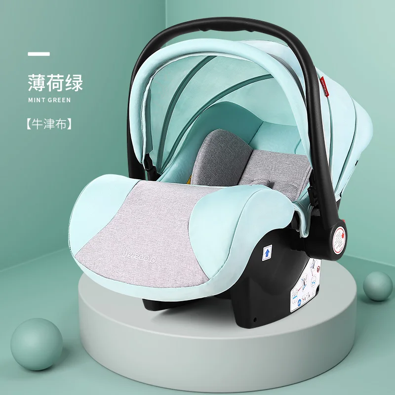 green car seat Belecoo 2 в 1 детская коляска с высоким пейзажем, двухполосная коляска, складной свет, четырехколесный амортизатор, Тролли - Цвет: green car seat