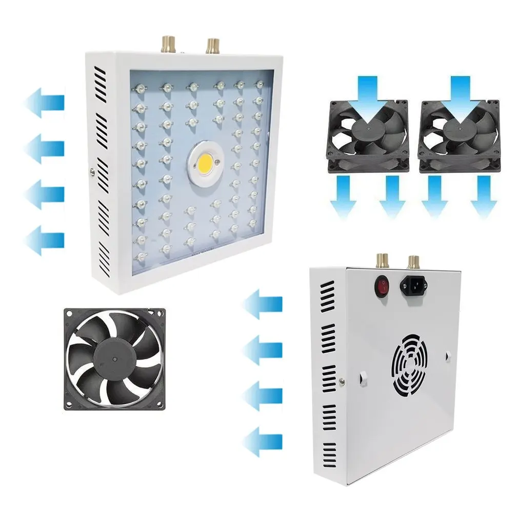Plants LED Grow Light Full Spectrum 1000W Double Chip Red/Blue/UV/IR Small Square Light For Indoor Plants VEG BLOOM