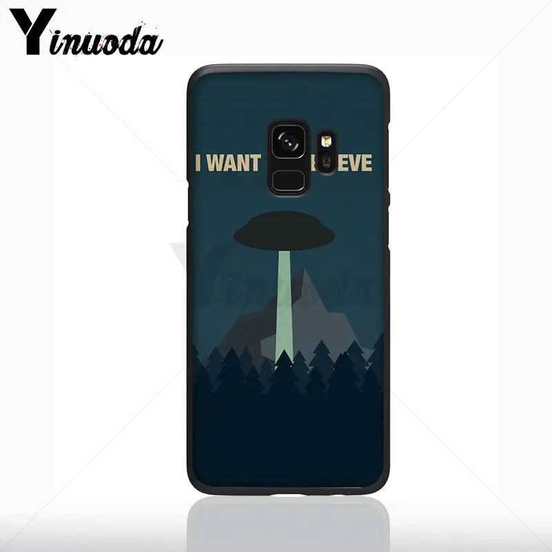 X-File Alien UFO Retro Poster Retro Kraft Lembut Ponsel Case untuk Samsung Galaxy S10plus S9 S8plus S10e A50 a70 A10 Ponsel