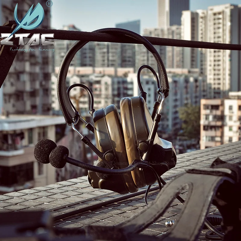 Тактическая гарнитура Z TAC для охоты Comtac II 6th Circuit Board 2020 версия 2 режима шумоподавление тактическая гарнитура Softair-2