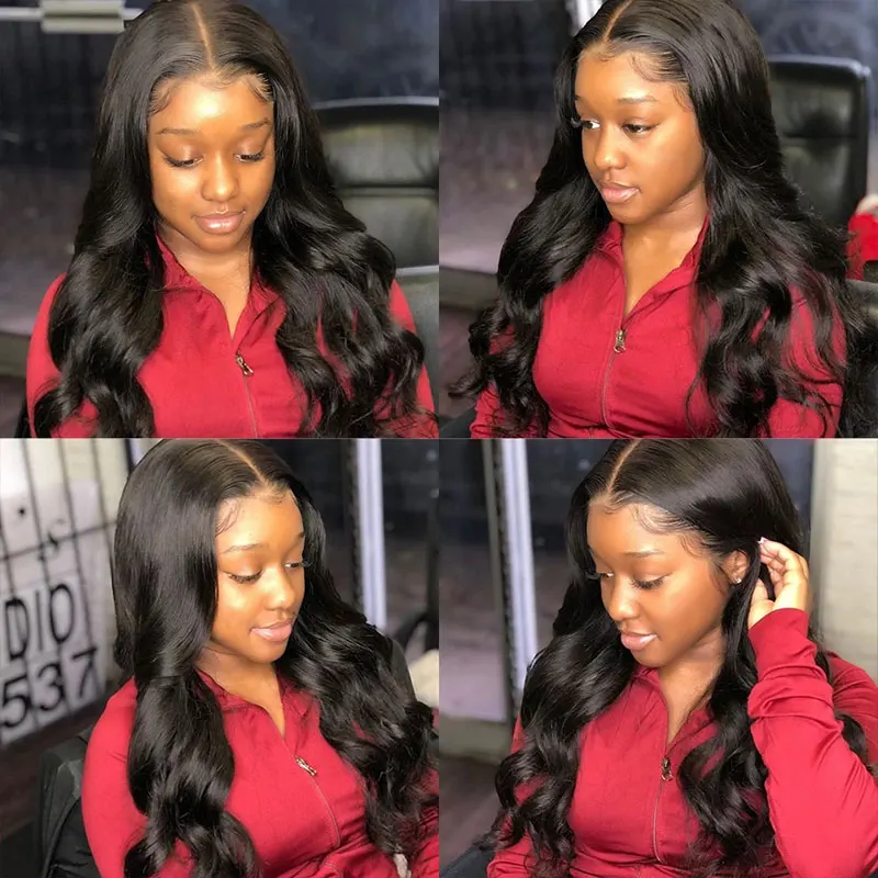 Natural Black Body Wave Brazilian Remy Human Hair Wig With Transparent Lace Front For Women Lace Wig Body Wavy Human Hair Wigs human hair wig lace front wig human hair wigs front lace wig