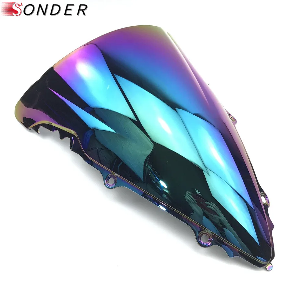 Черное Лобовое стекло ветрового стекла Double Bubble для Yamaha YZF600 R6 YZF-R6 YZF 600 2003 2004 2005