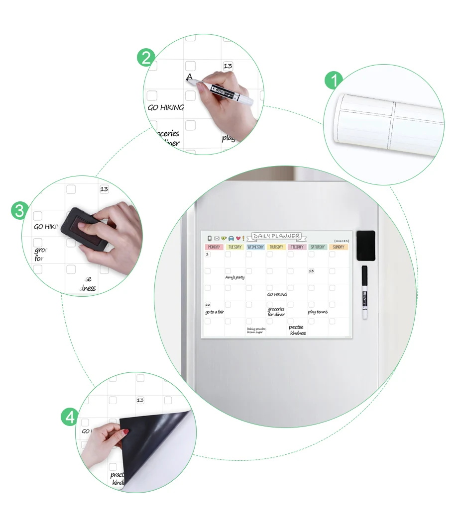 42x30 см доска еженедельник магниты на холодильник, магнитные ежедневный календарь гибкая белая доска для объявлений или записей чертежная доска на холодильник