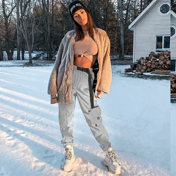 

High waist pants loose joggers women harem pants streetwear punk cargo pants women capris trousers