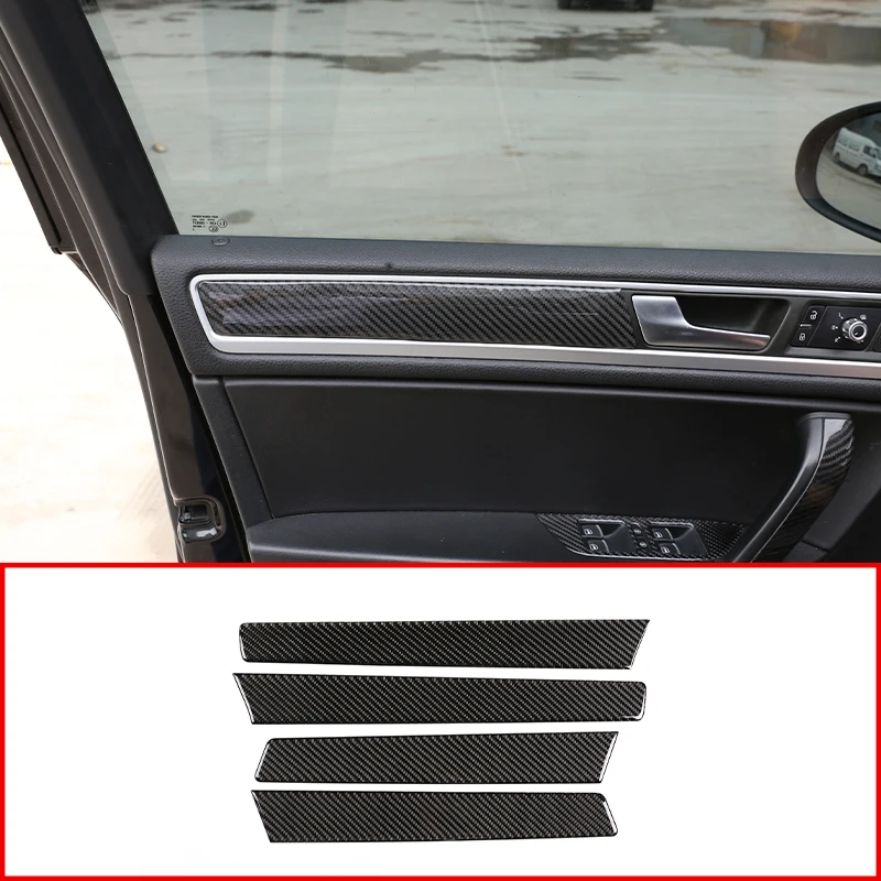 4 шт. защитные накладки из углеродного волокна для салона автомобиля VW Volkswagen Touareg