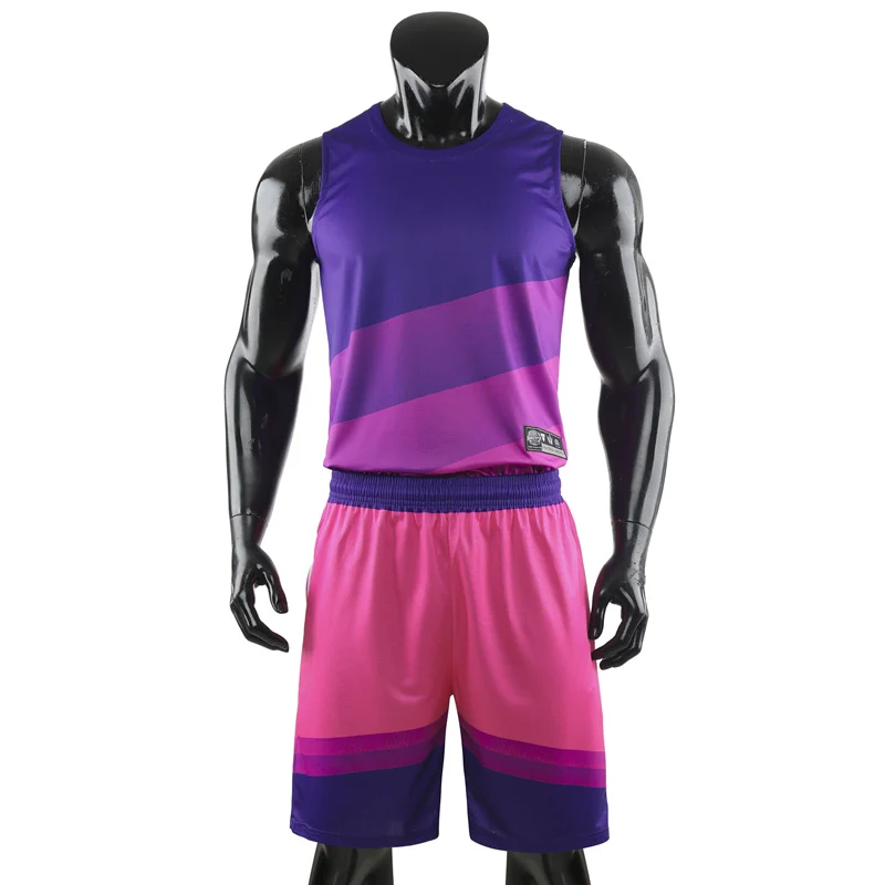 purple Новинка, детский баскетбол, Униформа, спортивные костюмы, одежда для мужчин, баскетбольные майки, набор, быстросохнущая тренировочная Спортивная одежда для колледжа - Цвет: purple